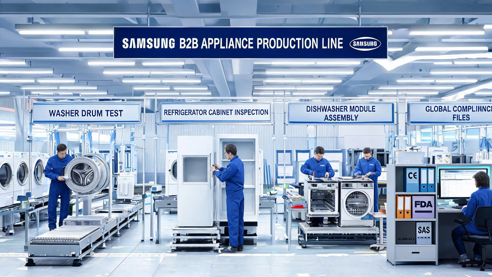 Samsung appliance factory production line